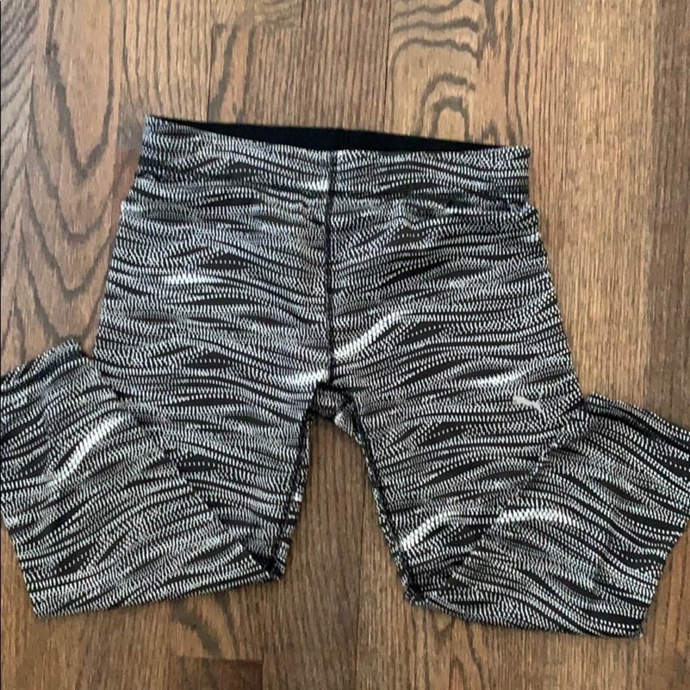 Puma leggings black grey and white size large